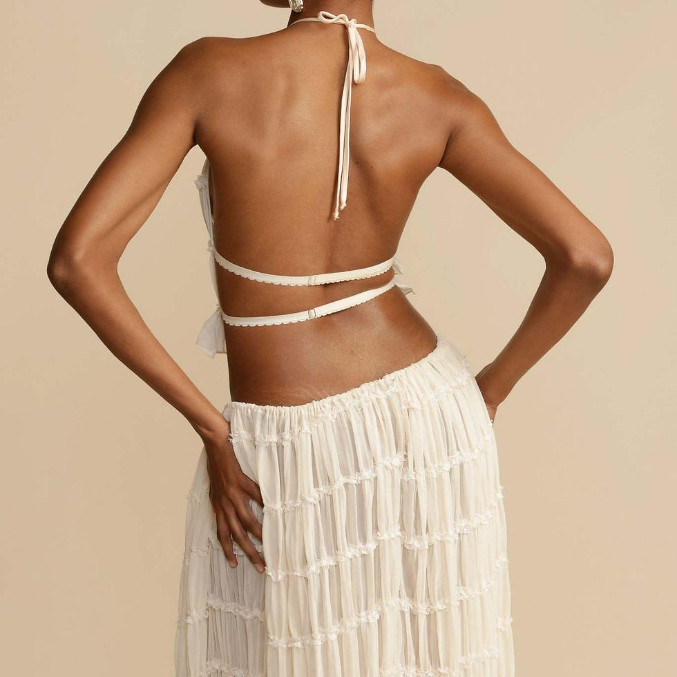 Thumbnail: Women Boho Sexy Backless Matching Suit 2 Piece Beach Holiday Outfits Vintage Ruc