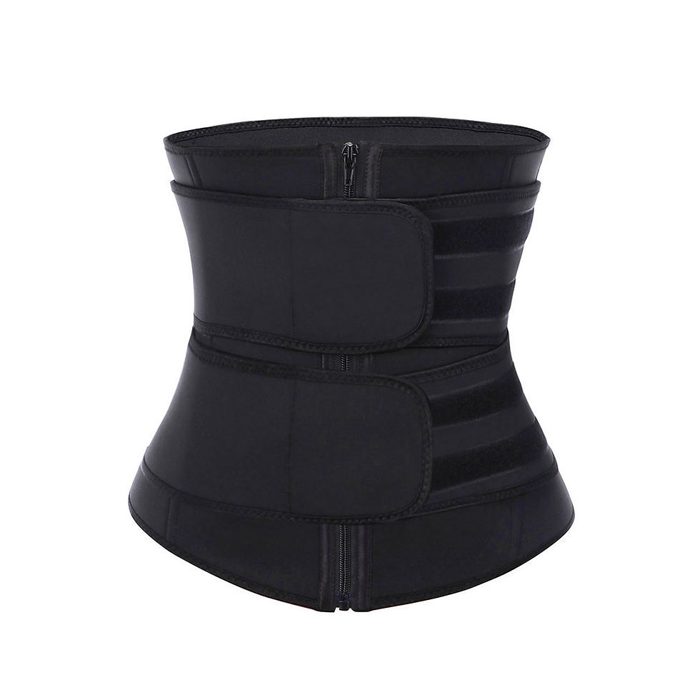 Thumbnail: Postpartum shaping girdle with a buckle closure to tighten the abdomen.