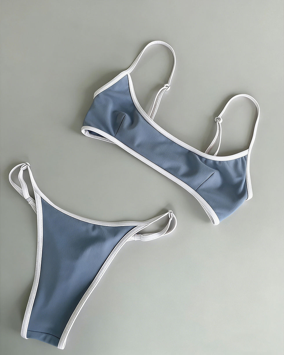 Thumbnail: Midnight Blush Contrast Bikini Set 