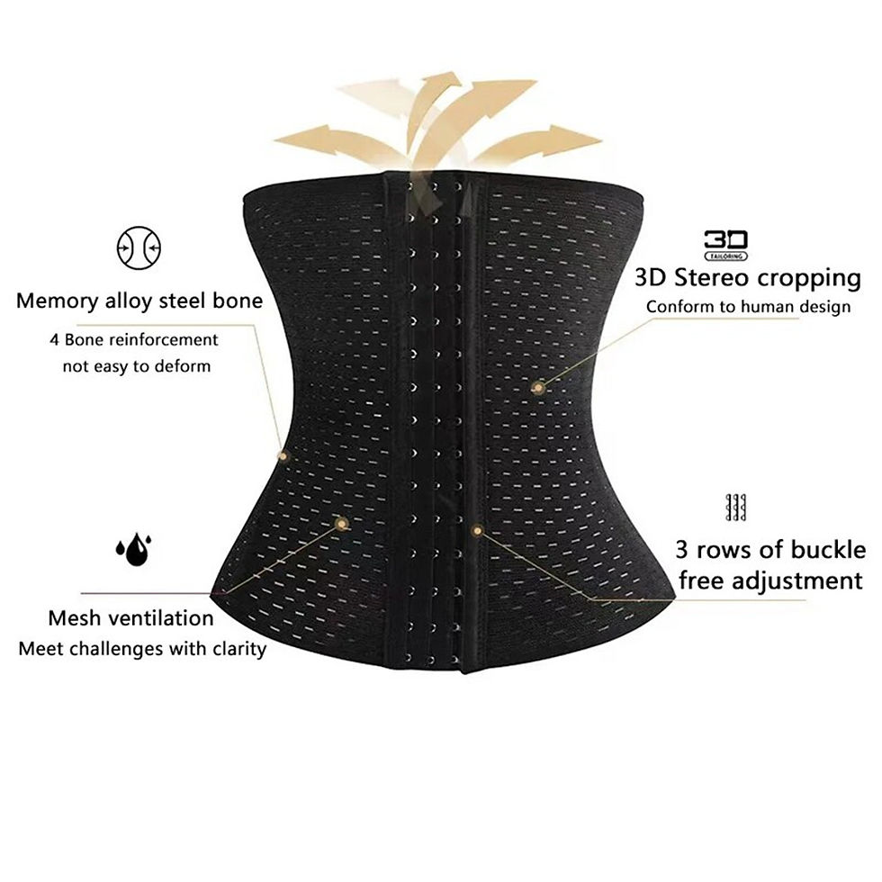 Thumbnail: Women Body Shapewear Tummy Slimming Black Belly Band Shaping Shaper Corset Postp