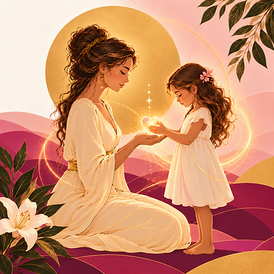 Mom gives the world to her daughter