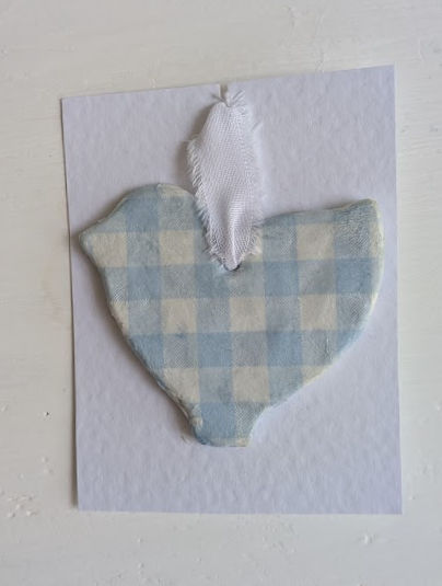Gingham Bird Hanging Decoration