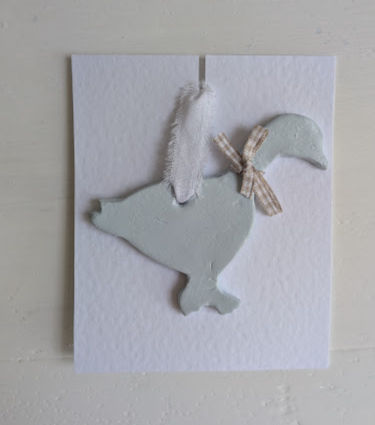 Light Blue Hanging Duck Decoration