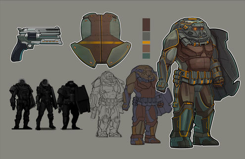 Character design of a battle robot for a computer game