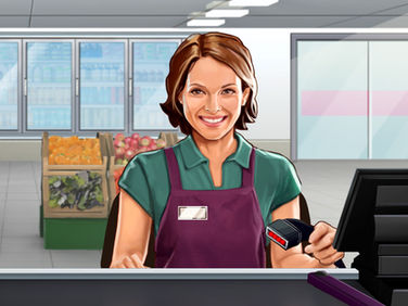 Key Visual Drawing of a supermarket scene