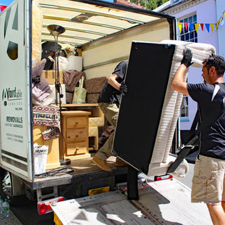 completing a complete removals service in Devon on a summers day in the heat