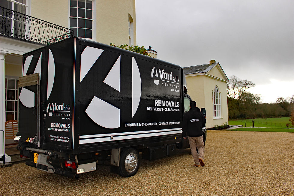 Phil Ford at Afordable Services at Rockbear Manor Exeter Devon doing a Man and Van Delivery