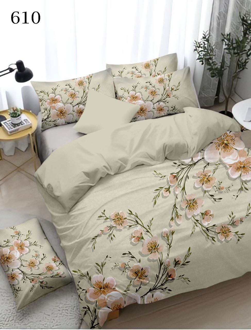 Artisan 300 TC Floral Cotton Bedsheet | BedCoverThingy