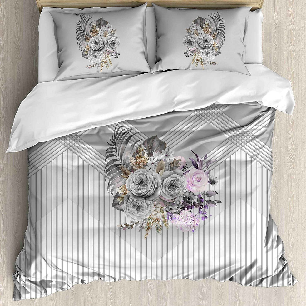 Artisan 300 TC Floral Geometry Cotton Bedsheet | BedCoverThingy