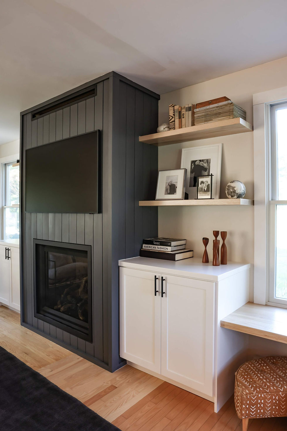 Thumbnail: Ash floating shelf ash bench made in Maine