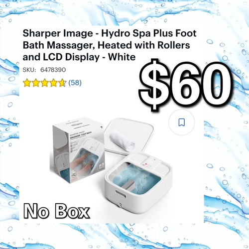 Sharper Image Hydro Spa Plus Heated Foot Spa Bath With Rollers No Box