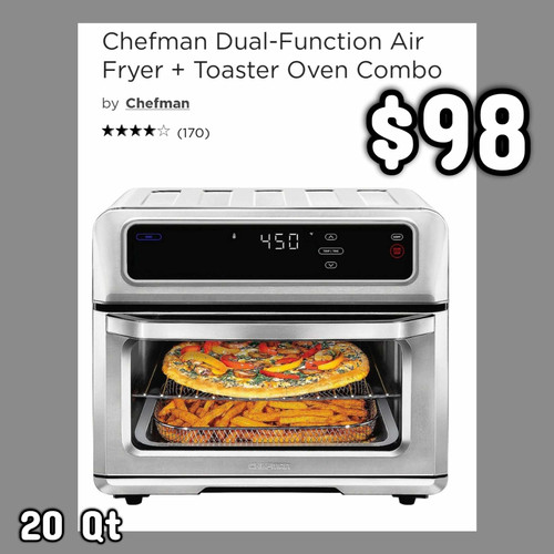 Chefman Dual Function Air Fryer & Toaster Oven Combo Treasures