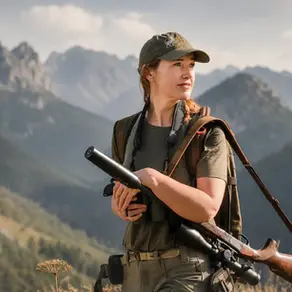 Huntress in the Mountains