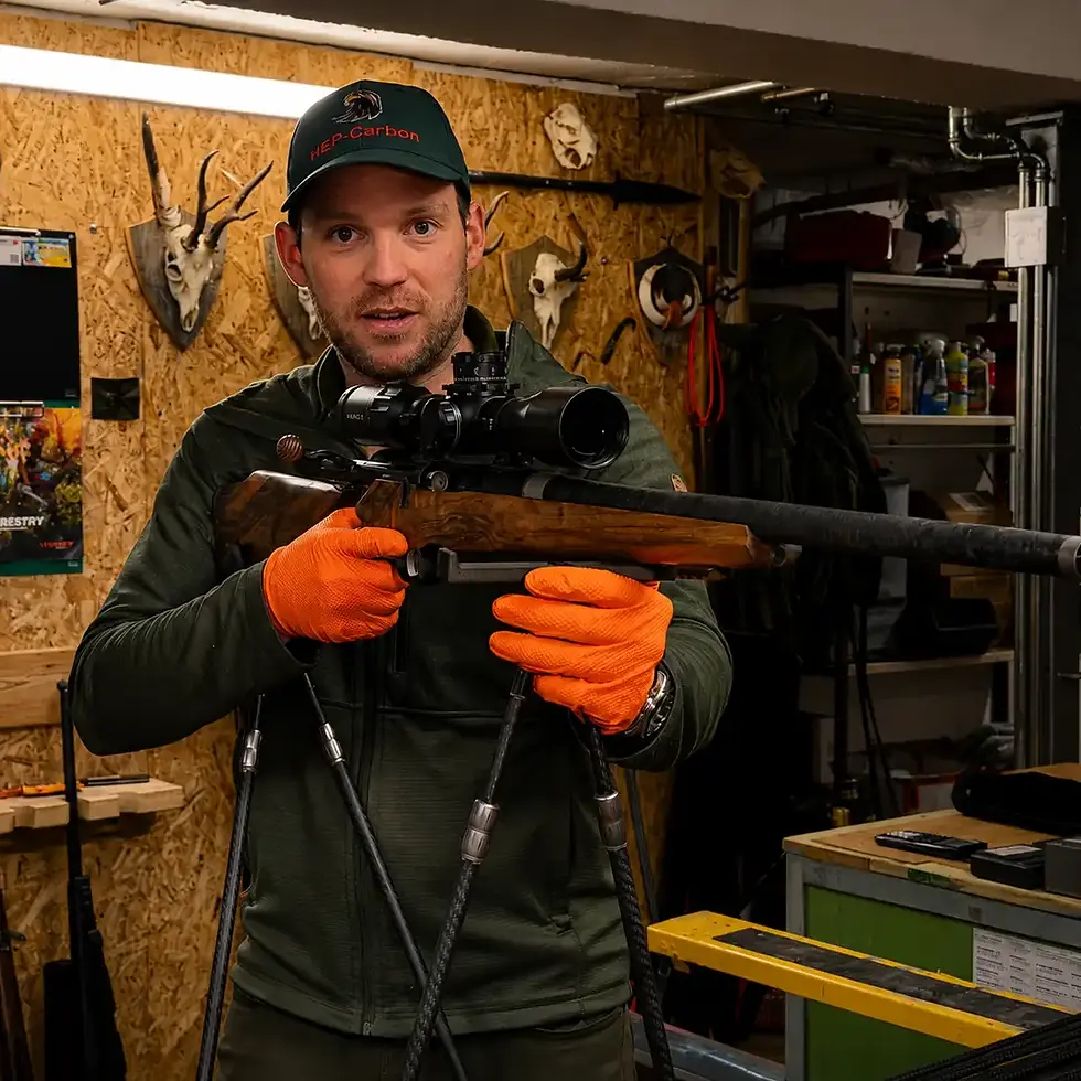 Fleischhacker zeigt uns seinen Highend-Carbon-Zielstock "Ultralight Silent"