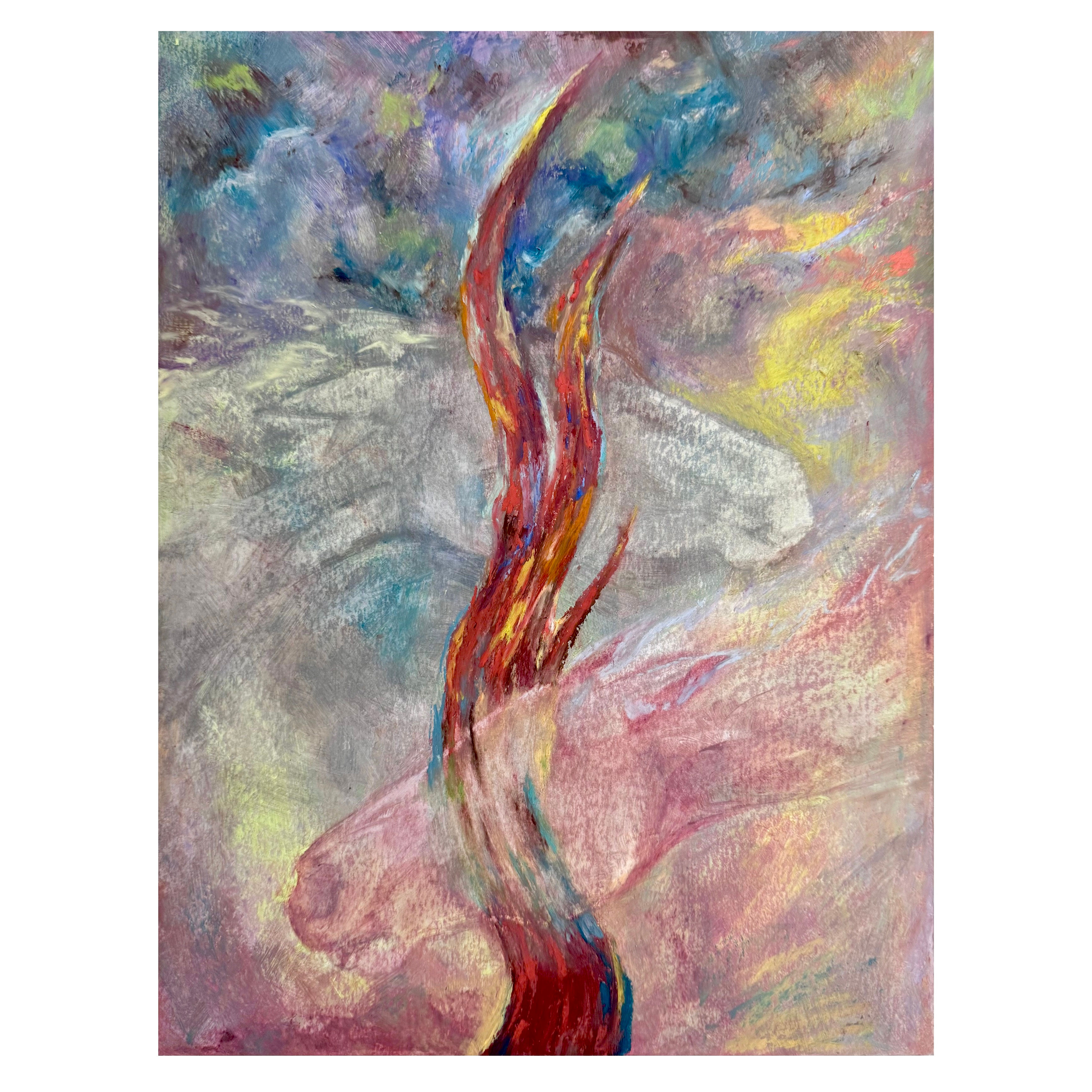 Beneath the Fire Tree Print