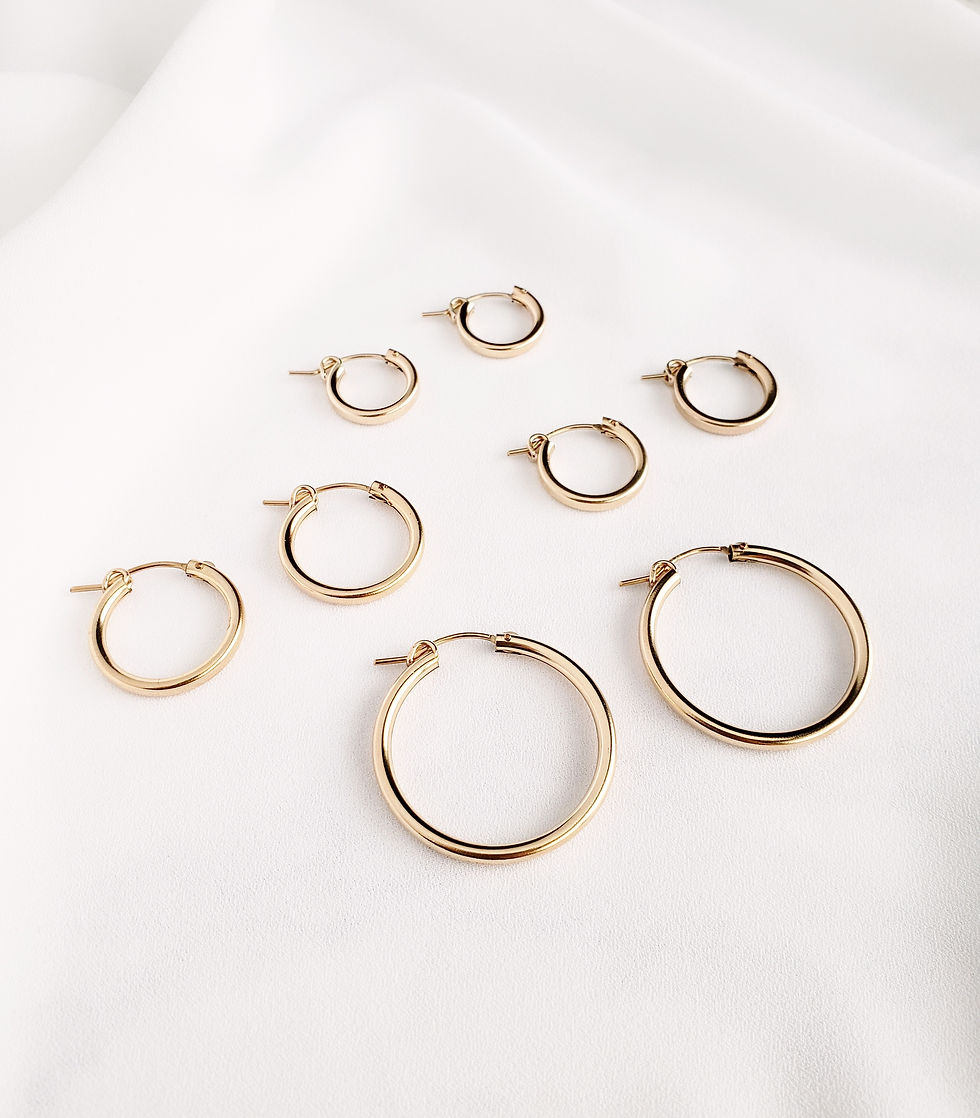 Thumbnail: Classic Hoops | 14k Gold Filled | Sterling Silver