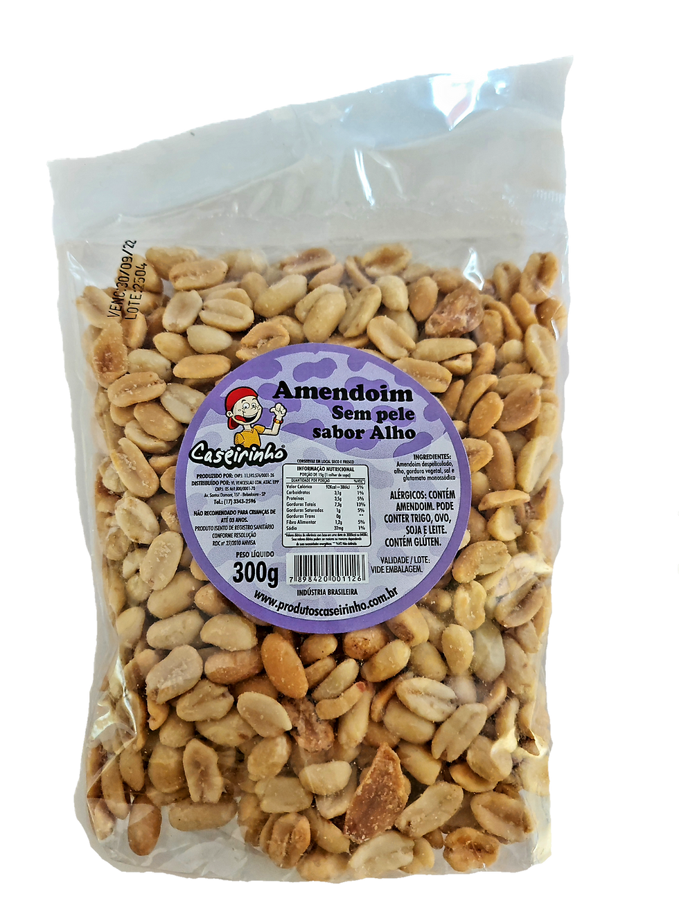 Amendoim Sem Pele Sabor Alho 300g