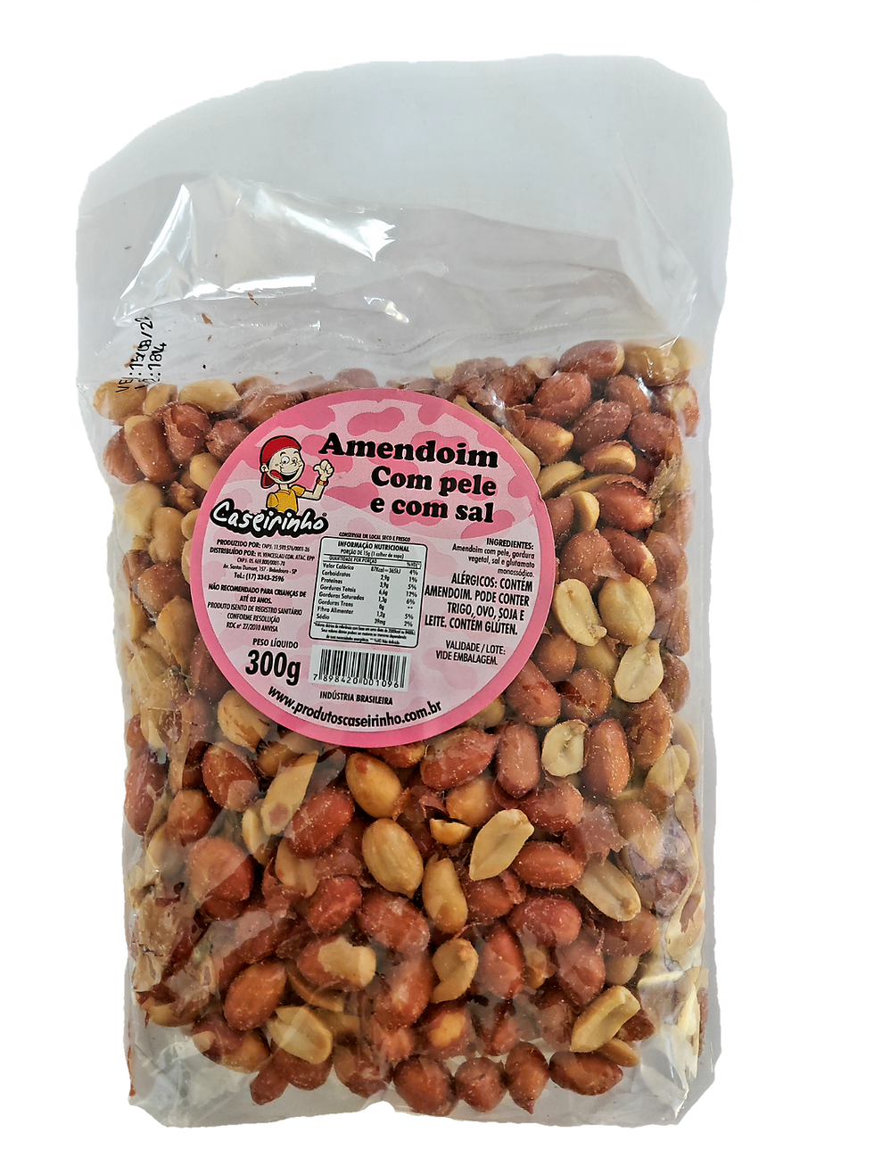 Amendoim Com Pele e Com Sal 300g