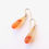Thumbnail: Carnelian drop earrings with 14k ear wires
