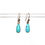 Thumbnail: Tiny clear Turquoise drop earrings with 14k ear wires