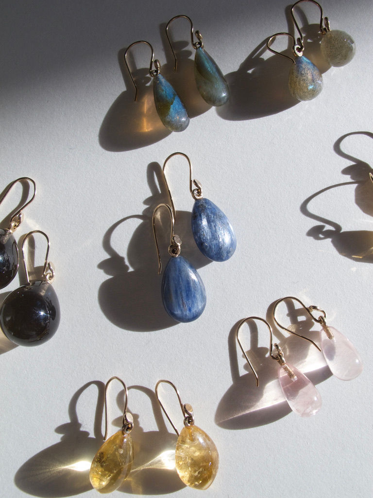 Thumbnail: Kyanite drop earrings