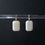 Thumbnail: Carved bone earrings with beveled edges