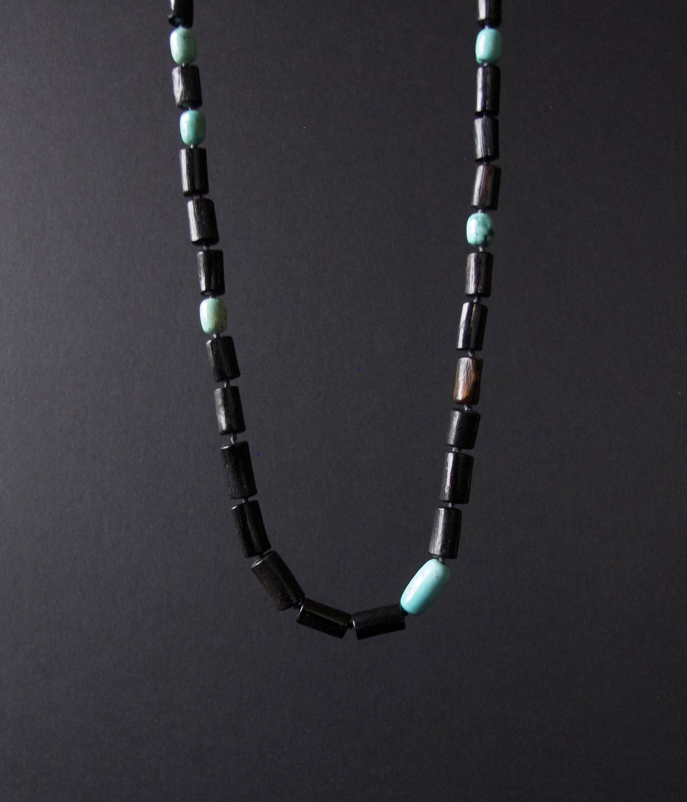 Black Coral and Turquoise necklace