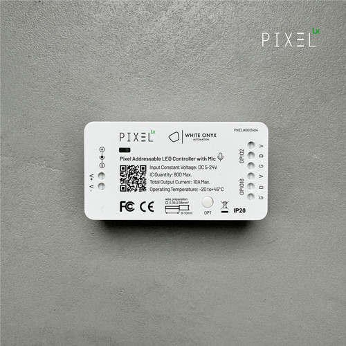 Pixel Addressable LED Controller with built in Mic White Onyx WLED ...