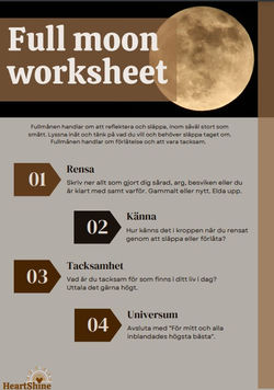 Full moon worksheet