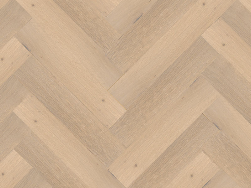 Stafford Oak 120mm herringbone flooring showcasing wide plank oak with natural grain and warm tones.