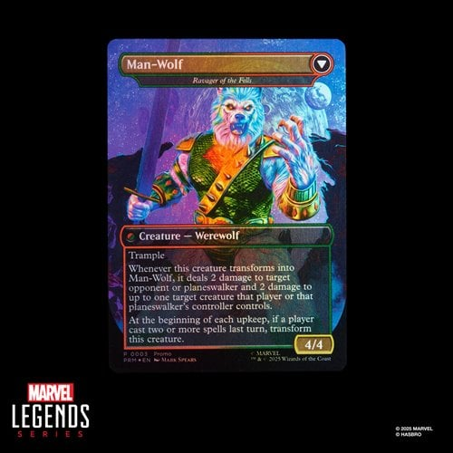 Thumbnail: Spider-Man Marvel Legends Magic: The Gathering Man-Wolf and Card