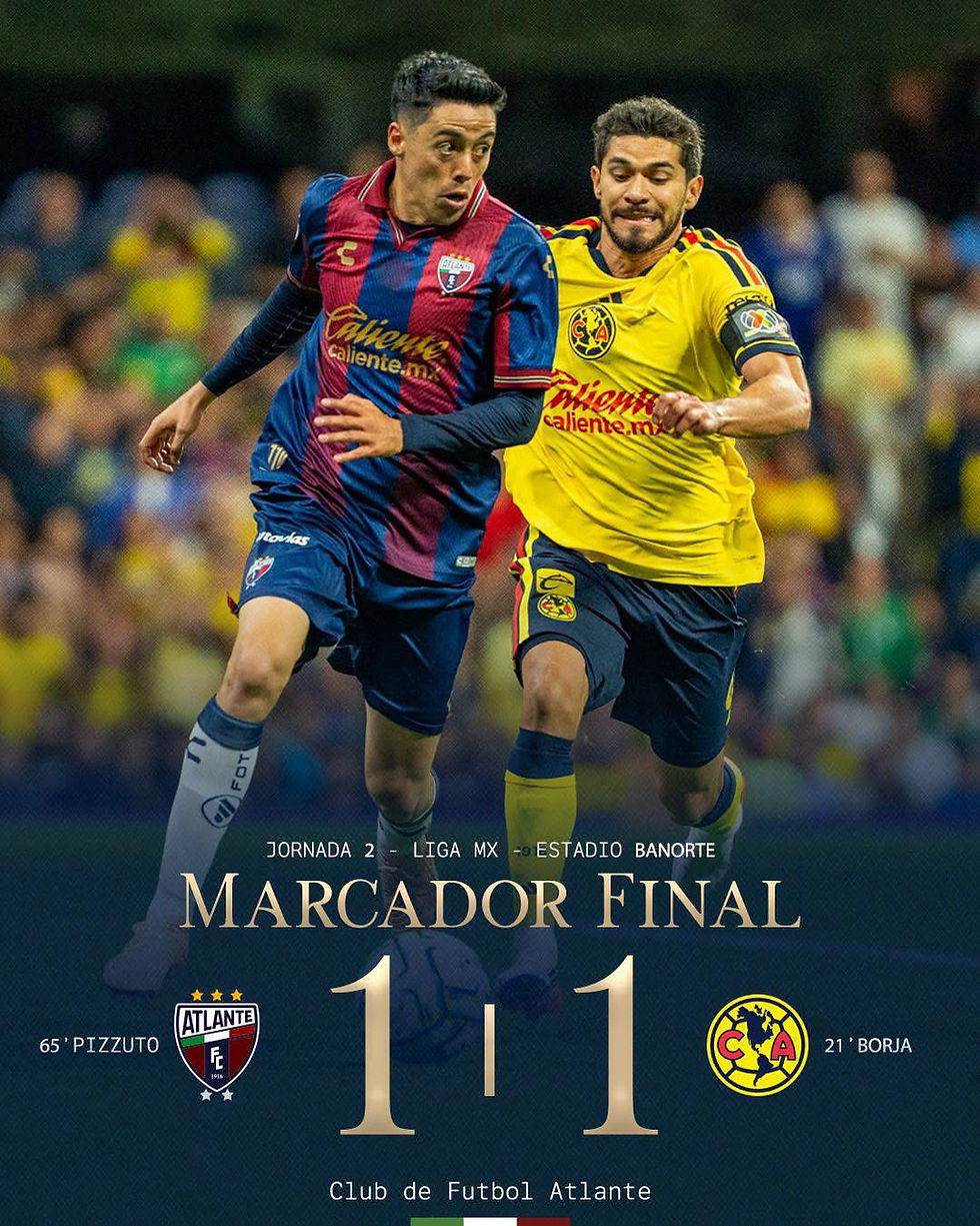 Atlante rescata un valioso empate ante América y suma su primer punto en la Liga MX