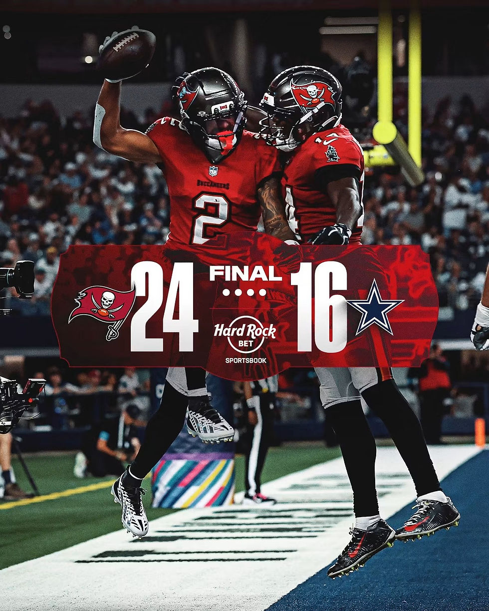 ¡POBRES COWBOYS! TAMPA BAY LES PEGA EN CASA