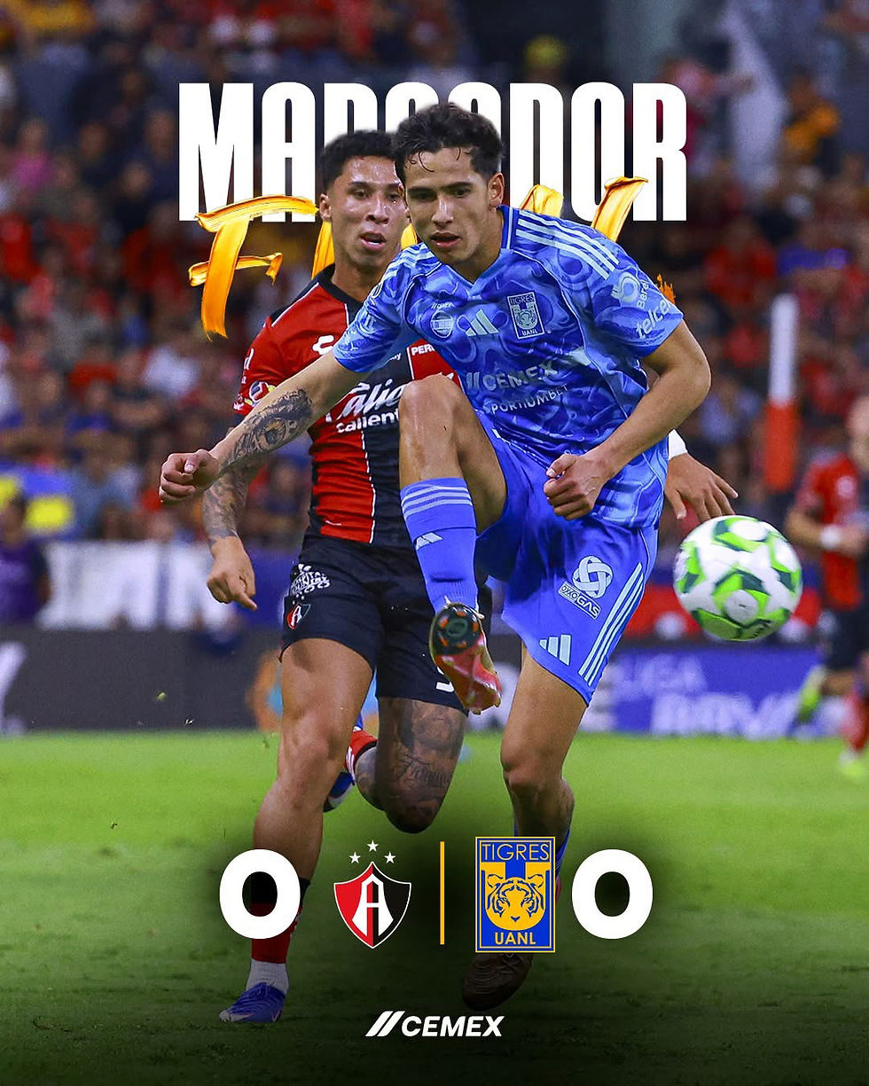 Atlas y Tigres empatan sin goles en el Jalisco y dejan todo para la última jornada