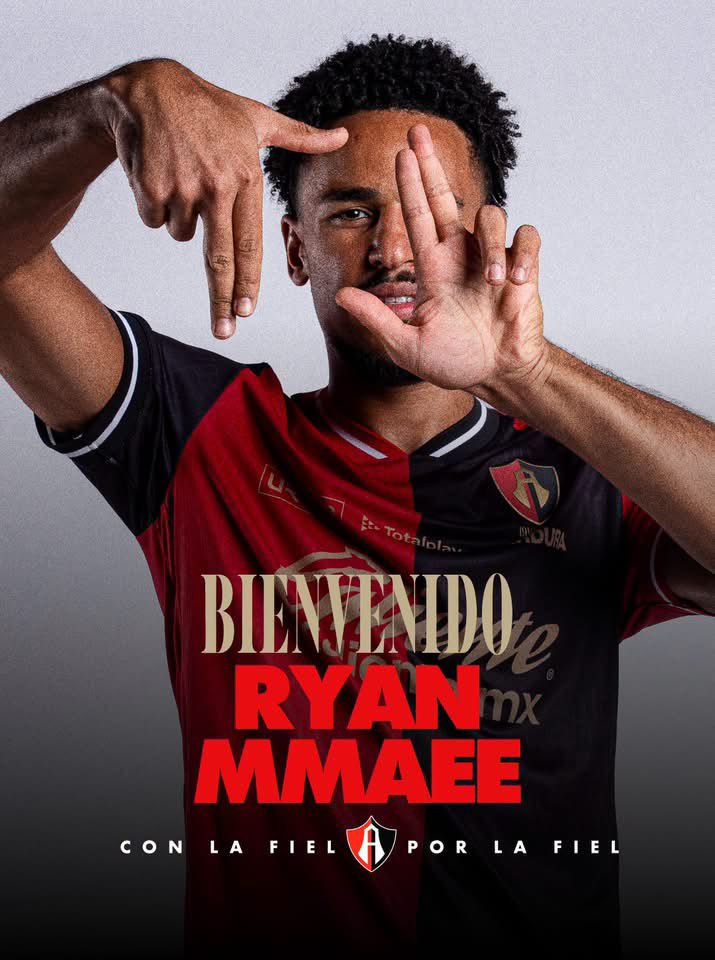 Atlas presenta a Ryan Mmaee como su nuevo delantero para el Apertura 2026