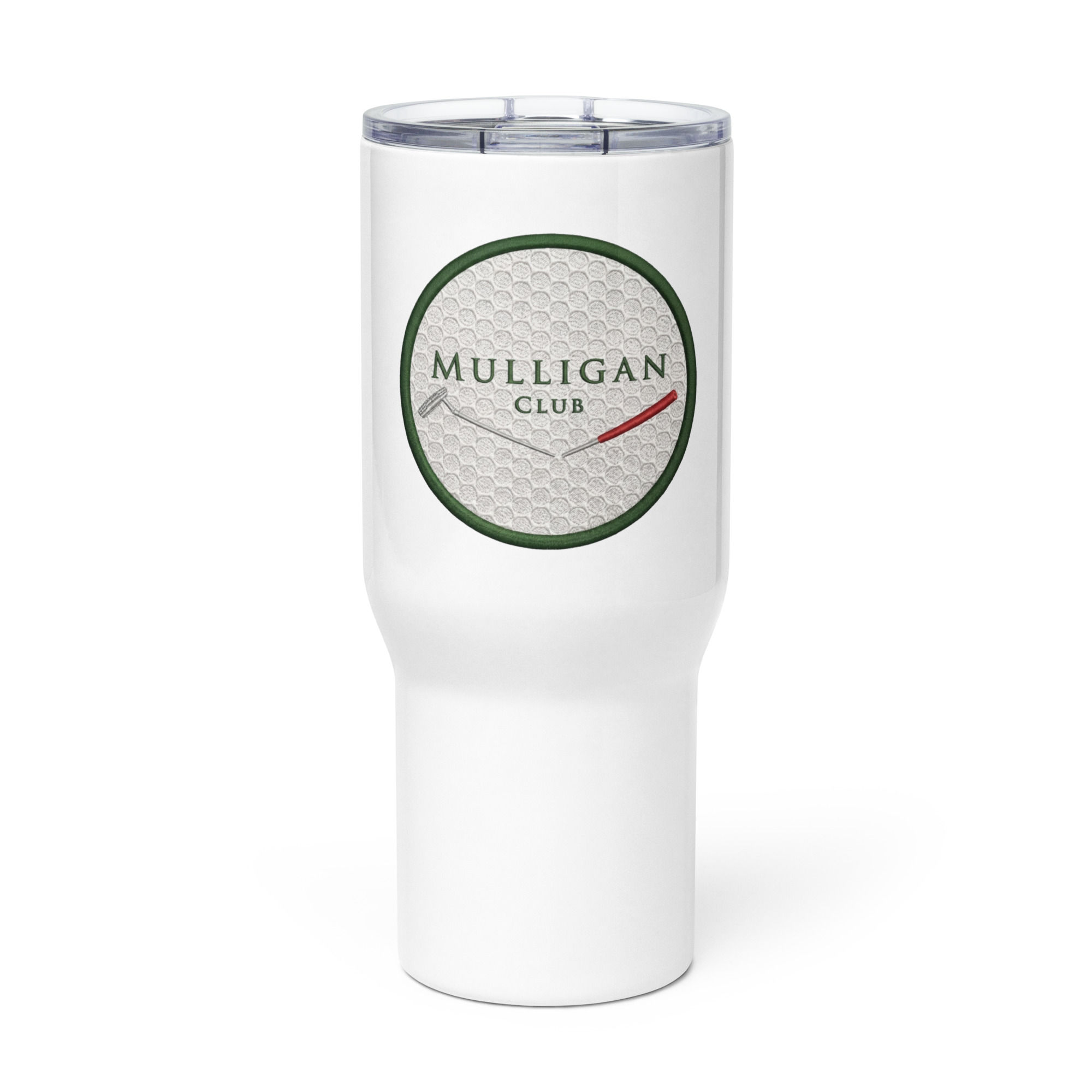 Mulligan Club "Embroidery Style" Logo Travel mug with a handle