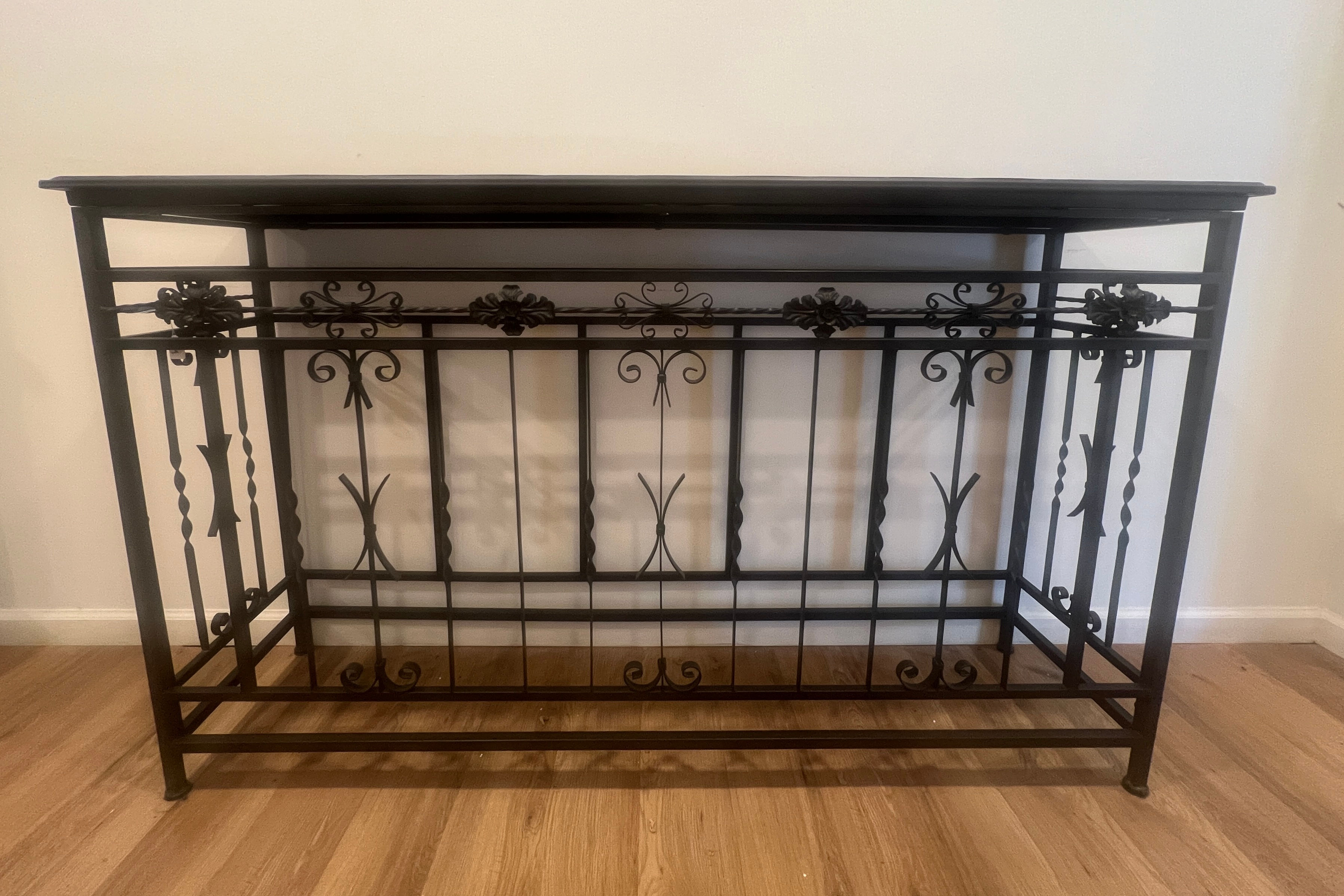 Decorative Black Metal Console Table