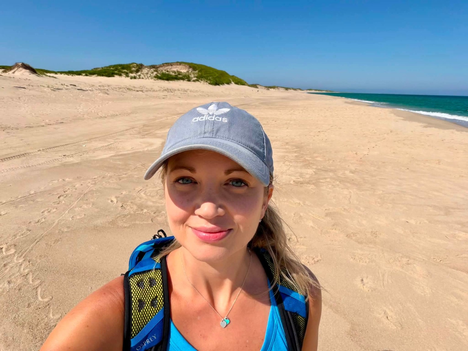 A guest on Sable Island’s wide sandy beach