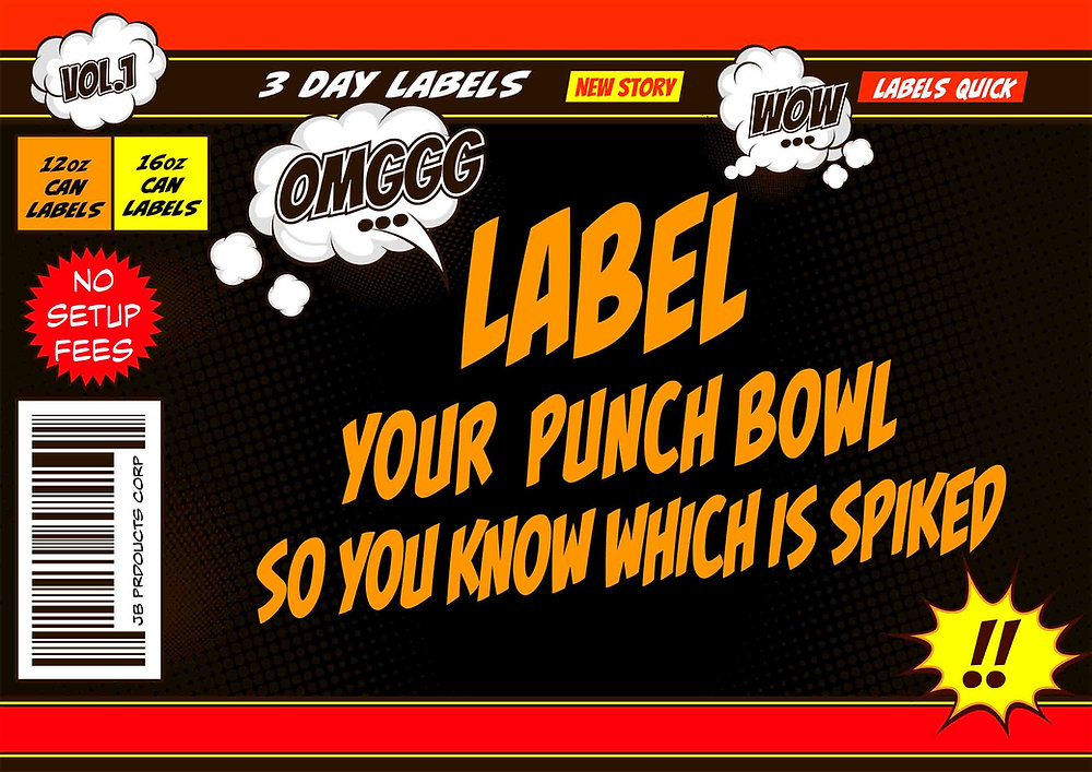 Label Your Punch Bowl so You Know Which One is Spiked! - Get Your ...