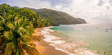 Caribbean beach lined with jungle near Puerto Viejo, a destination for a retreat in Costa Rica