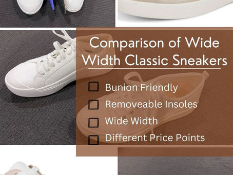 Comparison of Wide Width Classic Sneakers - With Details of Positives and Negatives