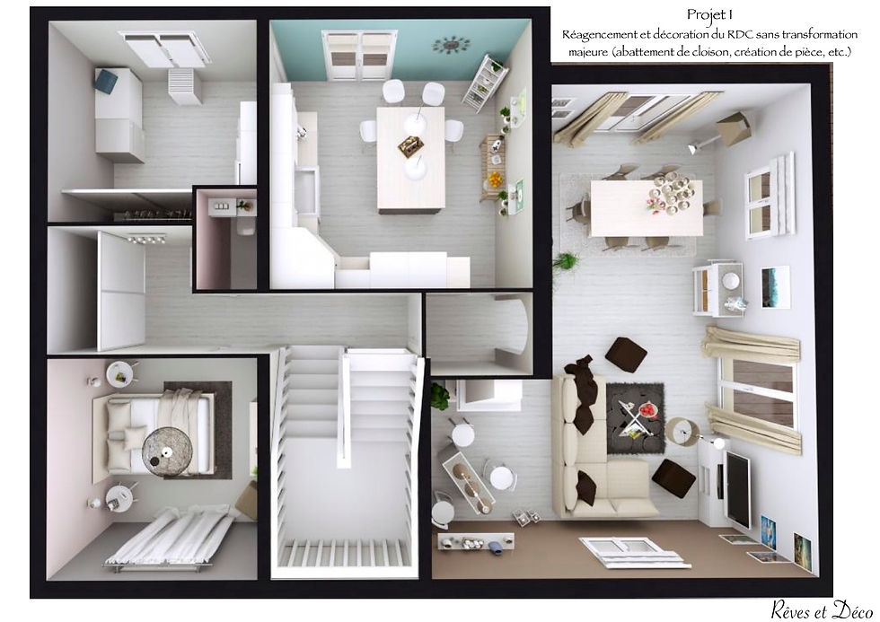 Maison de 170m2 RDC Projet 1