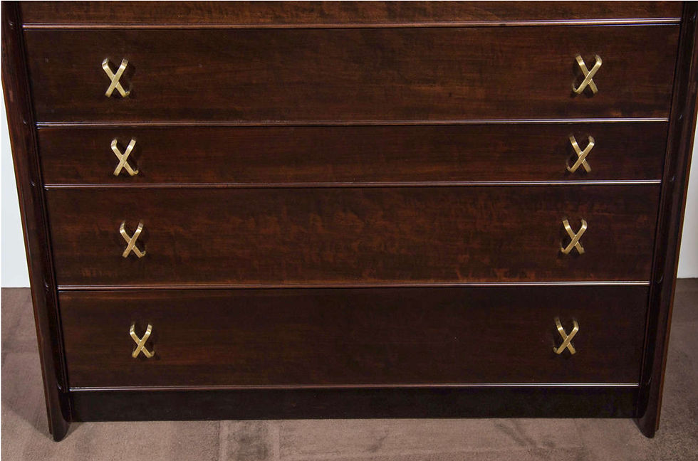 Thumbnail: Elegant Dark Mahogany High Chest Designed by Paul Frankl