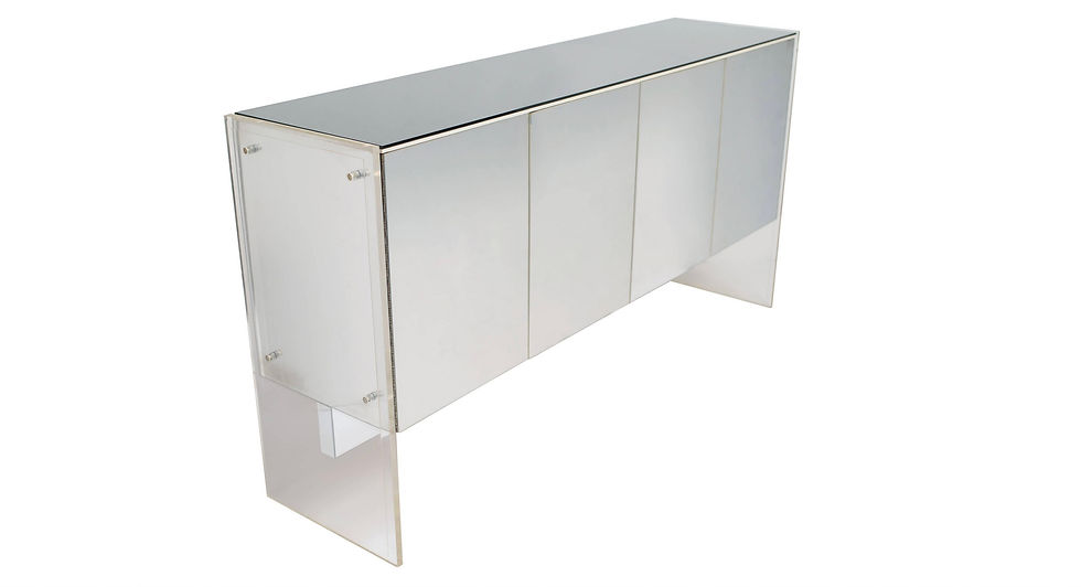 Thumbnail: Mid-Century Modern Mirrored and Lucite Credenza by Ello