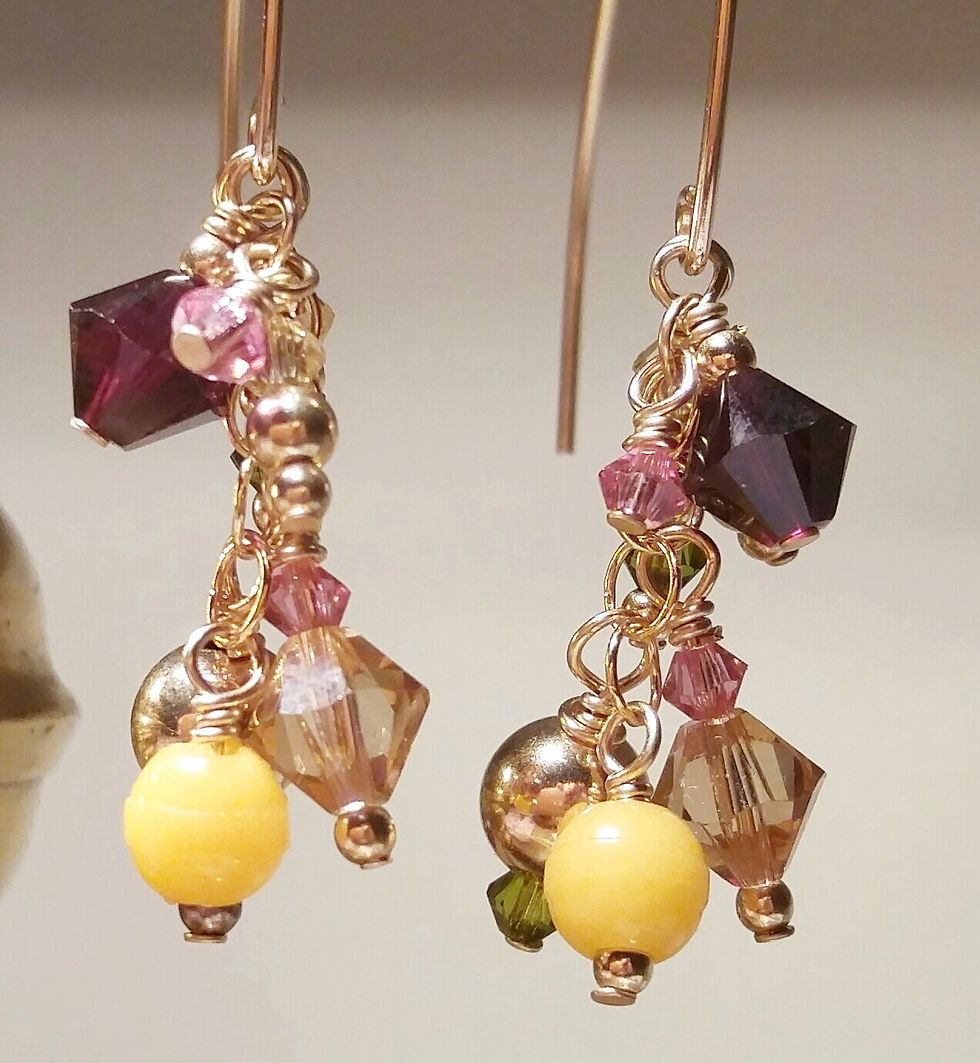 Thumbnail: Swarovski Autumn Leaves Dangle Earrings