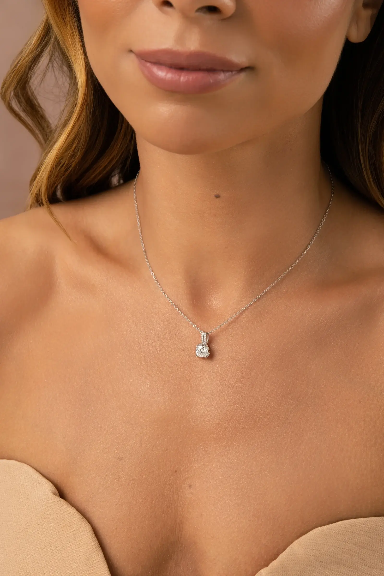 COLAR FIRPO MOISSANITE 6,5MM 1,0CT/100 PONTOS
