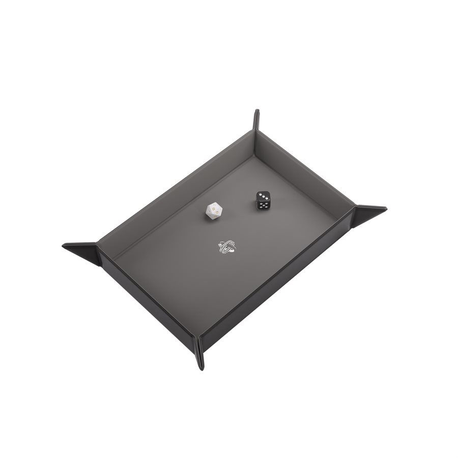 Magnetic Dice Tray: Rectangular: Black/Gray