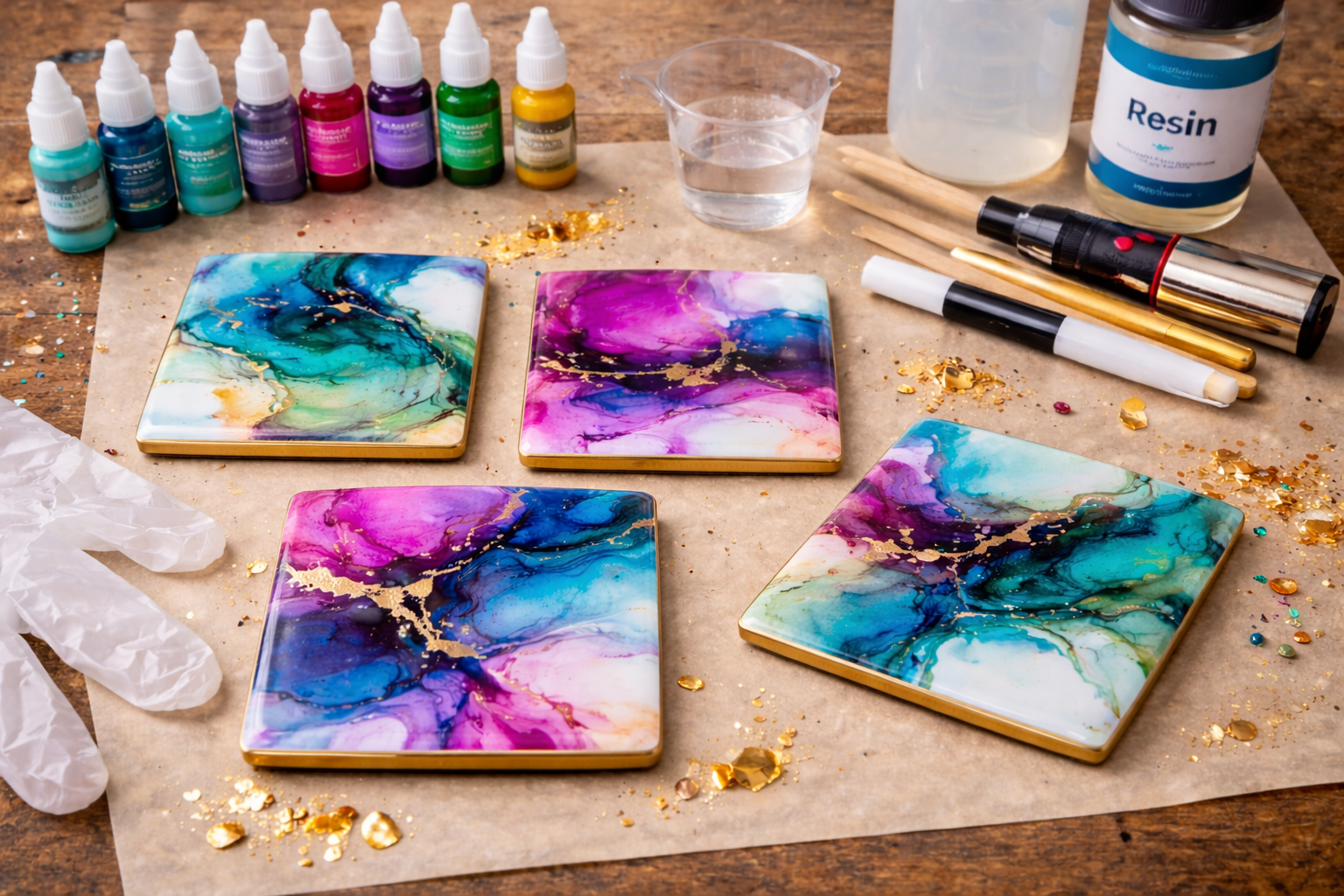 Alcohol Ink Coasters Box