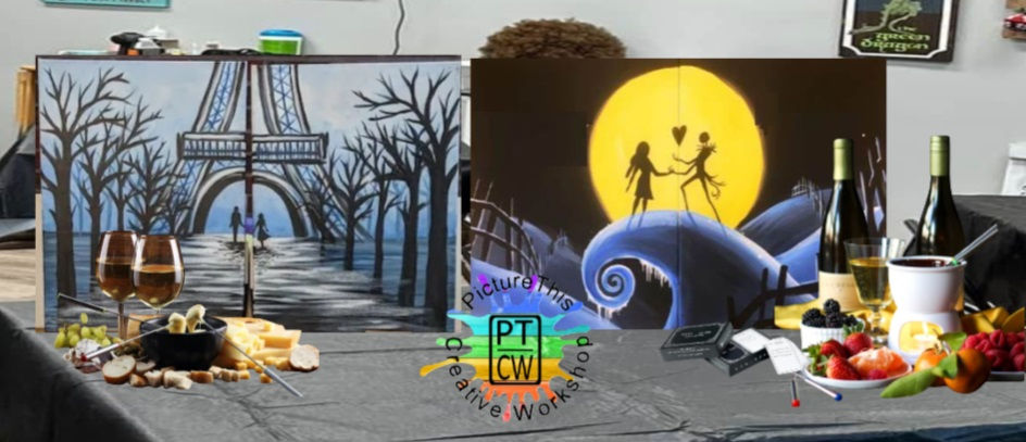 Valentine's Fondue Dinner and Paint Night for Two