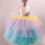 Thumbnail: Multi-colored Ruffle Bridal Dress with Bow